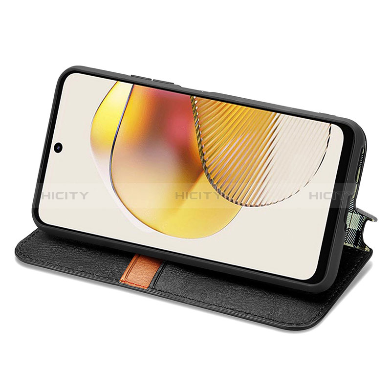 Handytasche Stand Schutzhülle Flip Leder Hülle S01D für Motorola Moto G73 5G