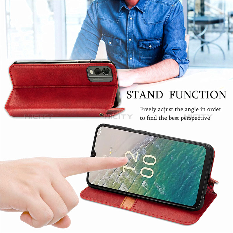 Handytasche Stand Schutzhülle Flip Leder Hülle S01D für Nokia C32