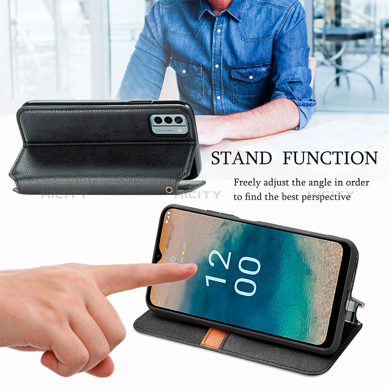 Handytasche Stand Schutzhülle Flip Leder Hülle S01D für Nokia G22