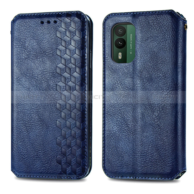 Handytasche Stand Schutzhülle Flip Leder Hülle S01D für Nokia XR21 Blau Plus