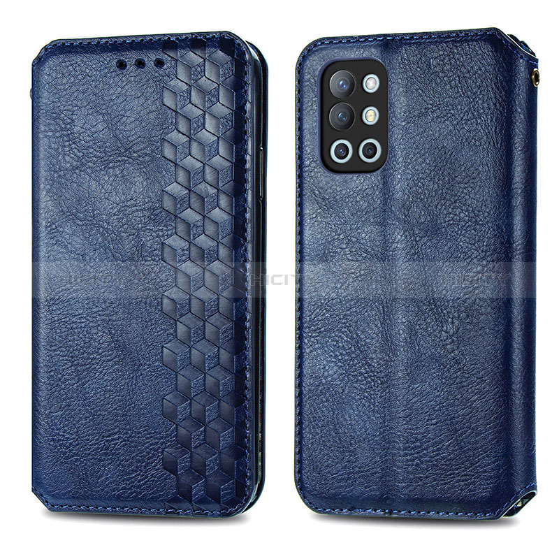 Handytasche Stand Schutzhülle Flip Leder Hülle S01D für OnePlus 9R 5G Blau Plus