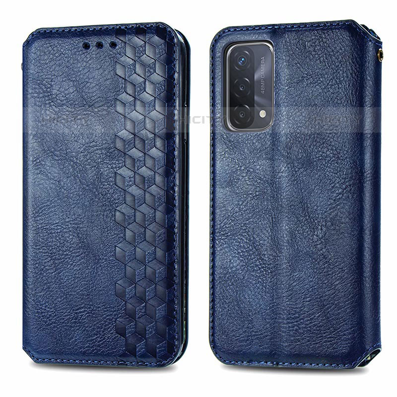 Handytasche Stand Schutzhülle Flip Leder Hülle S01D für OnePlus Nord N200 5G Blau