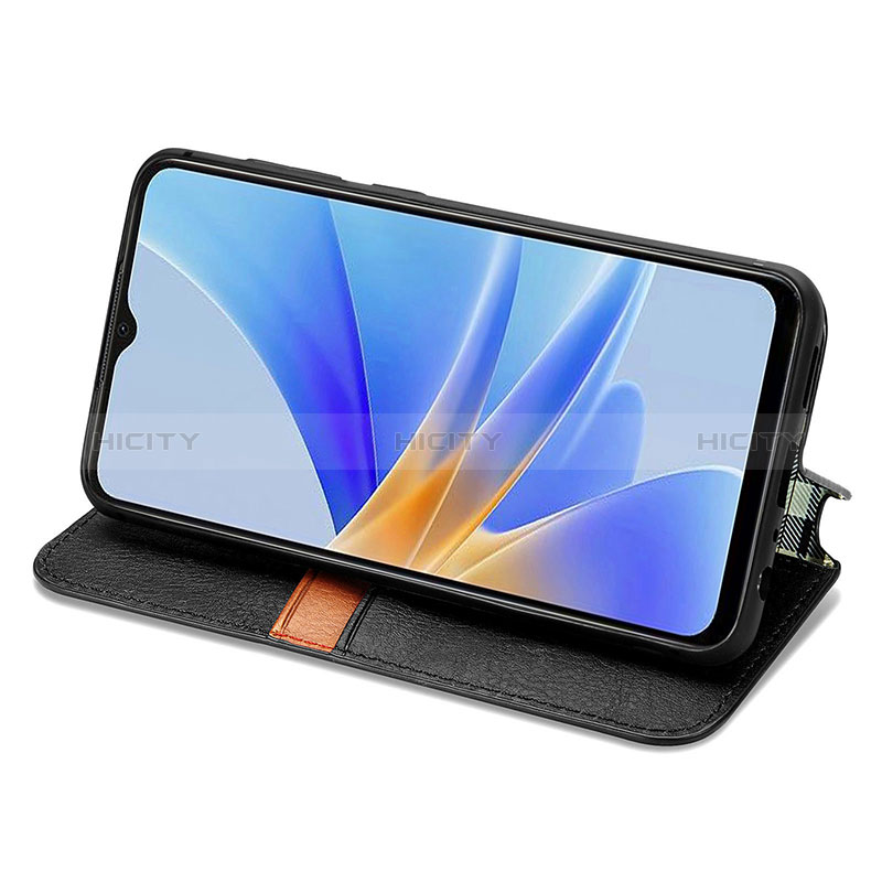 Handytasche Stand Schutzhülle Flip Leder Hülle S01D für Oppo A17K