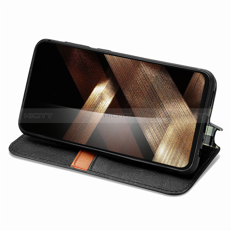 Handytasche Stand Schutzhülle Flip Leder Hülle S01D für Oppo A18 groß