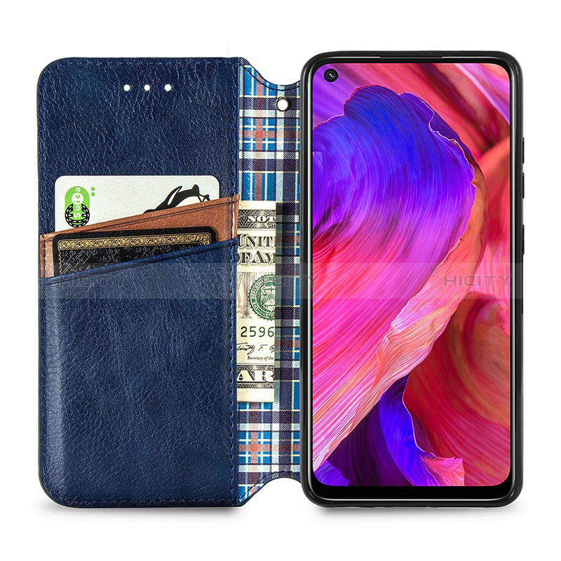 Handytasche Stand Schutzhülle Flip Leder Hülle S01D für Oppo A54 5G groß