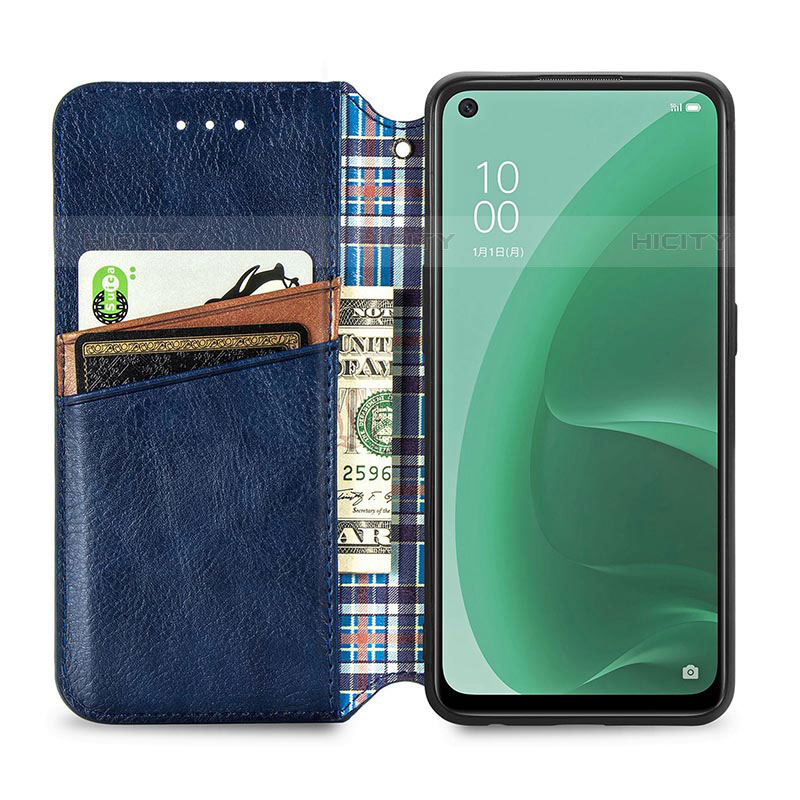 Handytasche Stand Schutzhülle Flip Leder Hülle S01D für Oppo A55S 5G