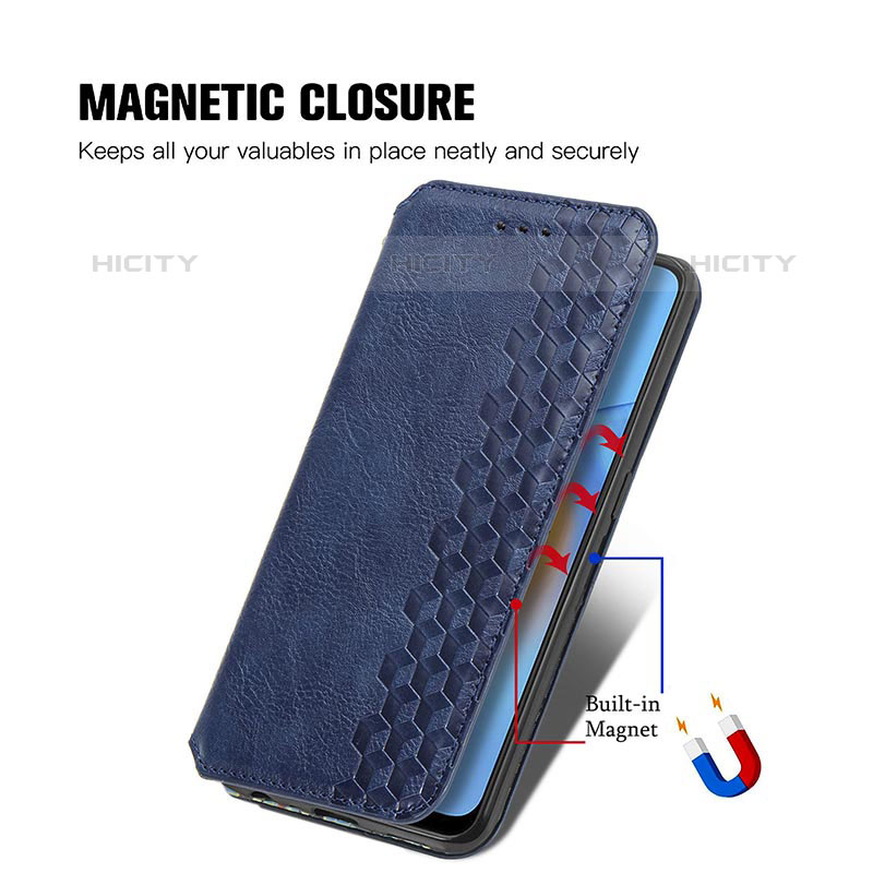 Handytasche Stand Schutzhülle Flip Leder Hülle S01D für Oppo A74 4G groß