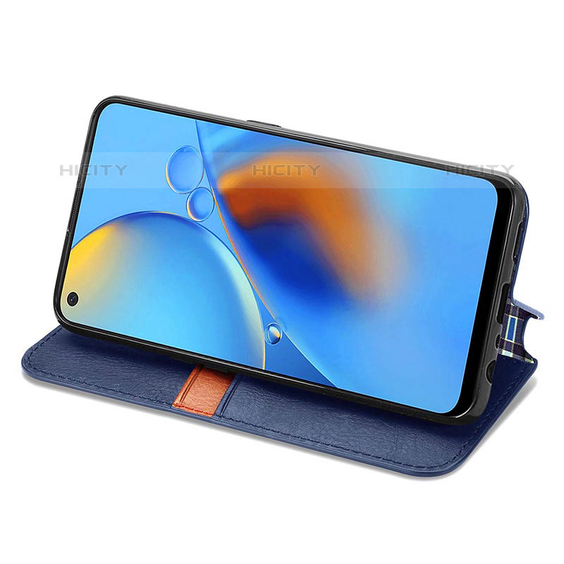 Handytasche Stand Schutzhülle Flip Leder Hülle S01D für Oppo A74 4G groß