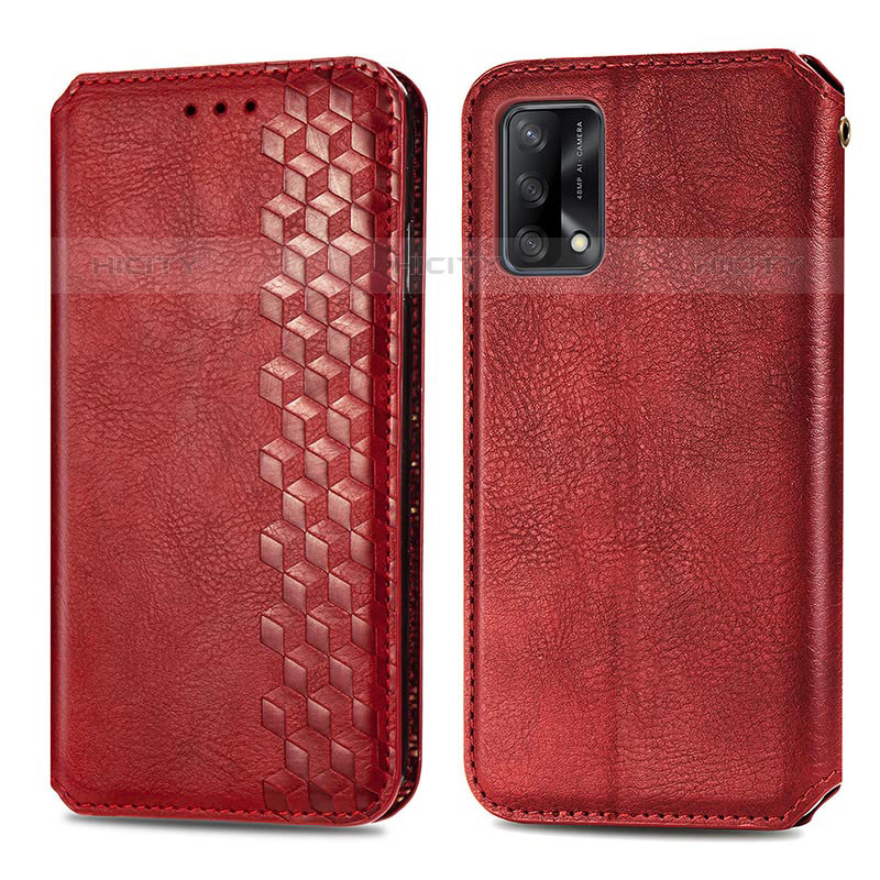 Handytasche Stand Schutzhülle Flip Leder Hülle S01D für Oppo A74 4G Rot