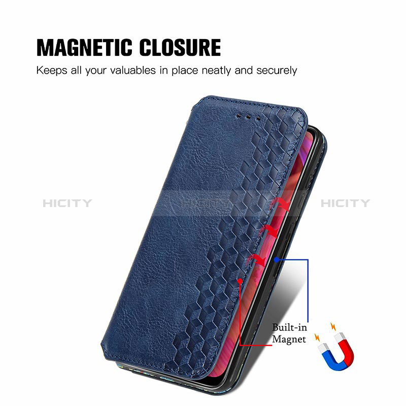 Handytasche Stand Schutzhülle Flip Leder Hülle S01D für Oppo A74 5G