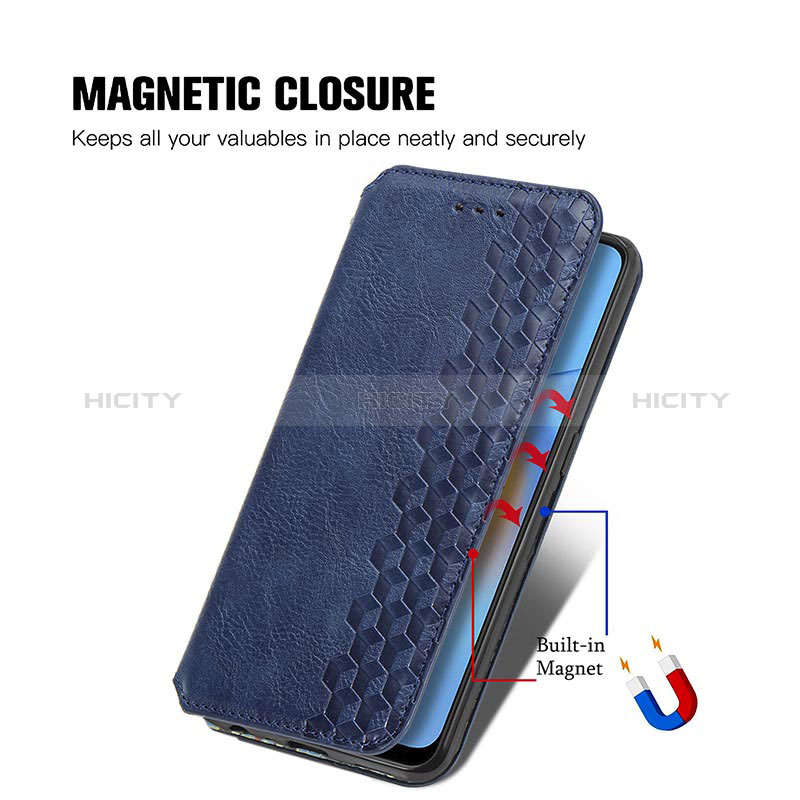 Handytasche Stand Schutzhülle Flip Leder Hülle S01D für Oppo F19 groß