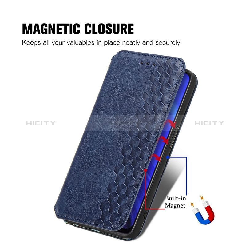 Handytasche Stand Schutzhülle Flip Leder Hülle S01D für Oppo K9S 5G groß