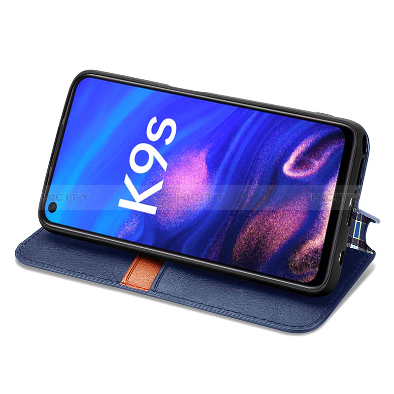 Handytasche Stand Schutzhülle Flip Leder Hülle S01D für Oppo K9S 5G groß