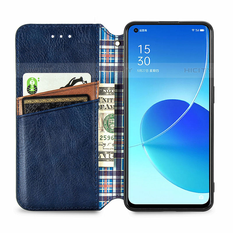 Handytasche Stand Schutzhülle Flip Leder Hülle S01D für Oppo Reno6 5G groß