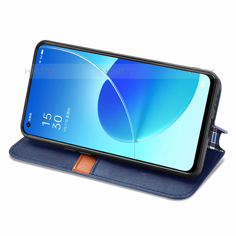 Handytasche Stand Schutzhülle Flip Leder Hülle S01D für Oppo Reno6 5G groß