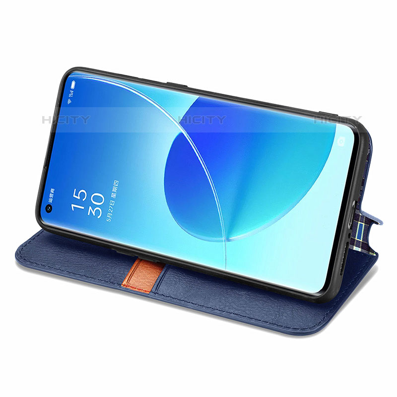 Handytasche Stand Schutzhülle Flip Leder Hülle S01D für Oppo Reno6 Pro 5G India groß