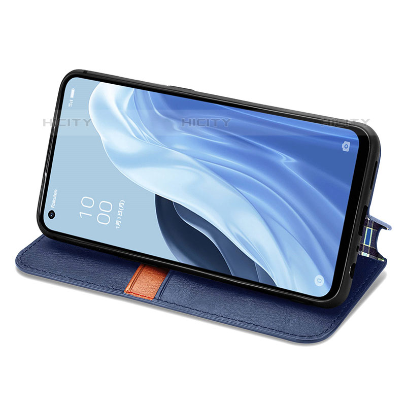 Handytasche Stand Schutzhülle Flip Leder Hülle S01D für Oppo Reno7 A groß