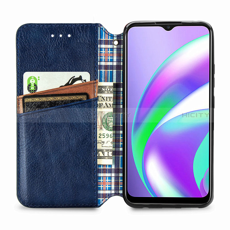 Handytasche Stand Schutzhülle Flip Leder Hülle S01D für Realme 7i RMX2193 groß