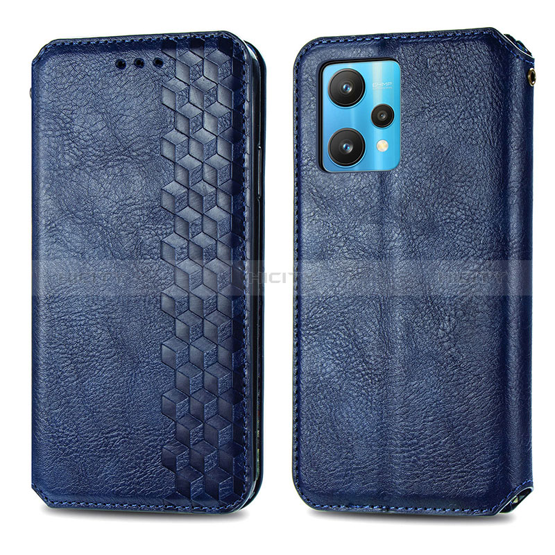 Handytasche Stand Schutzhülle Flip Leder Hülle S01D für Realme 9 Pro 5G Blau Plus