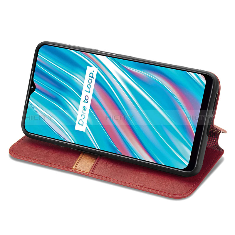 Handytasche Stand Schutzhülle Flip Leder Hülle S01D für Realme V11s 5G groß