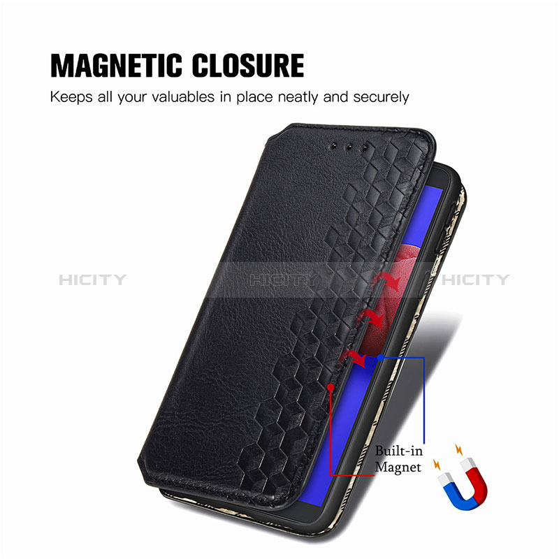 Handytasche Stand Schutzhülle Flip Leder Hülle S01D für Samsung Galaxy A01 Core groß