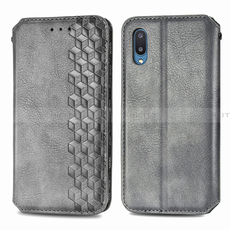 Handytasche Stand Schutzhülle Flip Leder Hülle S01D für Samsung Galaxy A02 groß