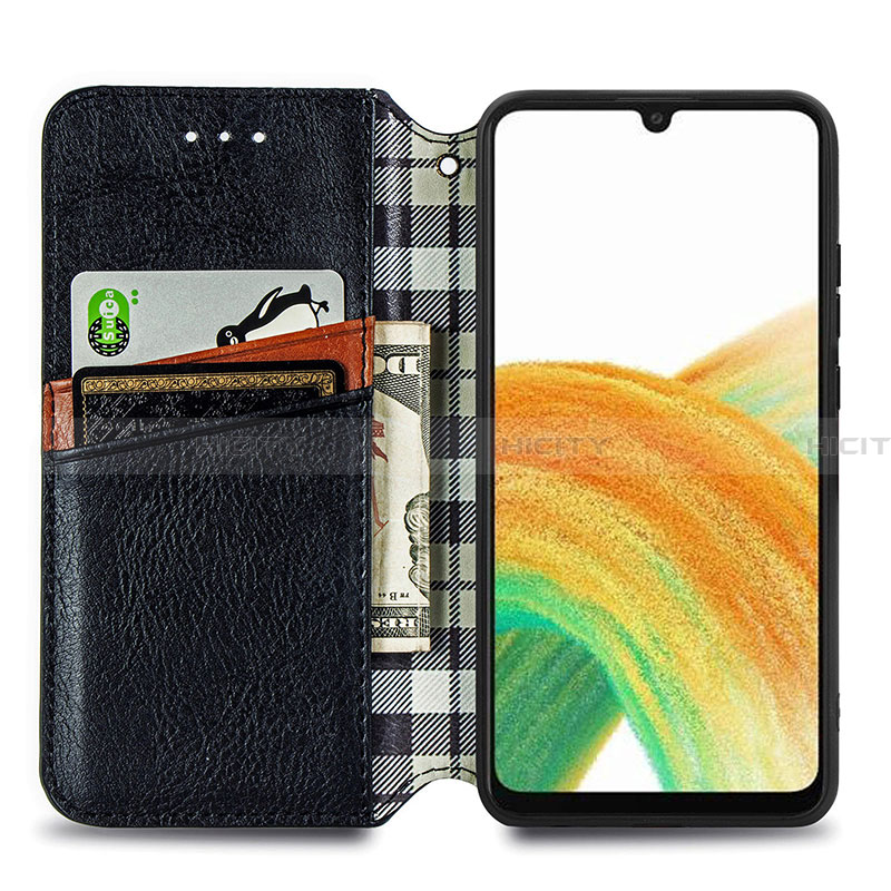 Handytasche Stand Schutzhülle Flip Leder Hülle S01D für Samsung Galaxy A13 4G groß