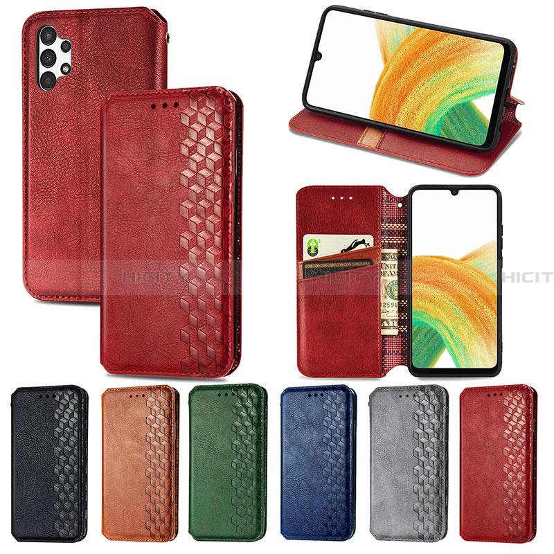 Handytasche Stand Schutzhülle Flip Leder Hülle S01D für Samsung Galaxy A13 4G