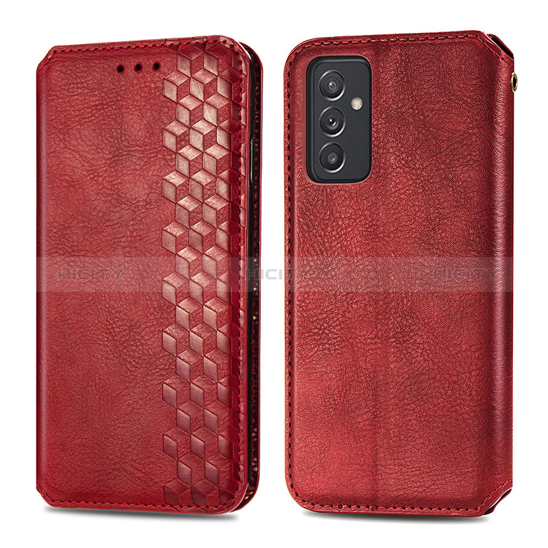 Handytasche Stand Schutzhülle Flip Leder Hülle S01D für Samsung Galaxy A15 LTE Rot Plus