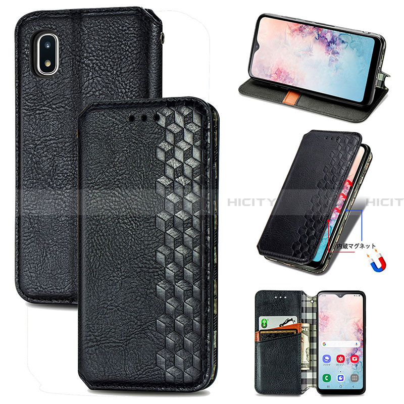 Handytasche Stand Schutzhülle Flip Leder Hülle S01D für Samsung Galaxy A20 SC-02M SCV46 groß