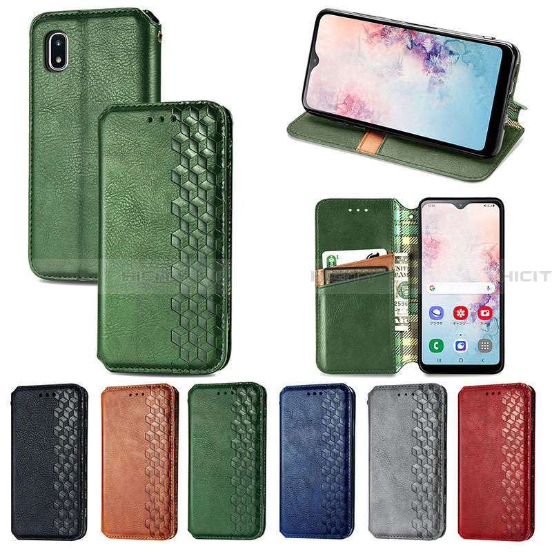 Handytasche Stand Schutzhülle Flip Leder Hülle S01D für Samsung Galaxy A20 SC-02M SCV46 groß