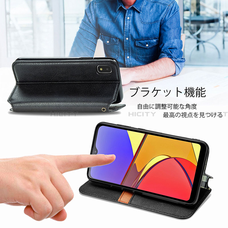 Handytasche Stand Schutzhülle Flip Leder Hülle S01D für Samsung Galaxy A21 SC-42A