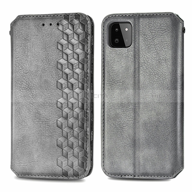 Handytasche Stand Schutzhülle Flip Leder Hülle S01D für Samsung Galaxy A22s 5G Grau