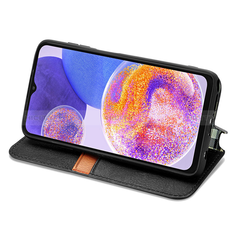 Handytasche Stand Schutzhülle Flip Leder Hülle S01D für Samsung Galaxy A23 5G