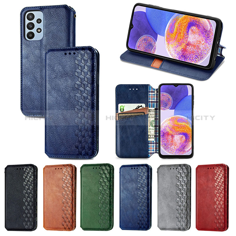 Handytasche Stand Schutzhülle Flip Leder Hülle S01D für Samsung Galaxy A23 5G