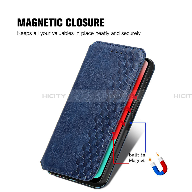 Handytasche Stand Schutzhülle Flip Leder Hülle S01D für Samsung Galaxy A32 4G groß