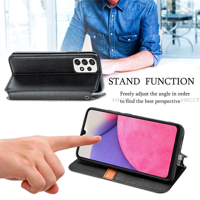 Handytasche Stand Schutzhülle Flip Leder Hülle S01D für Samsung Galaxy A33 5G