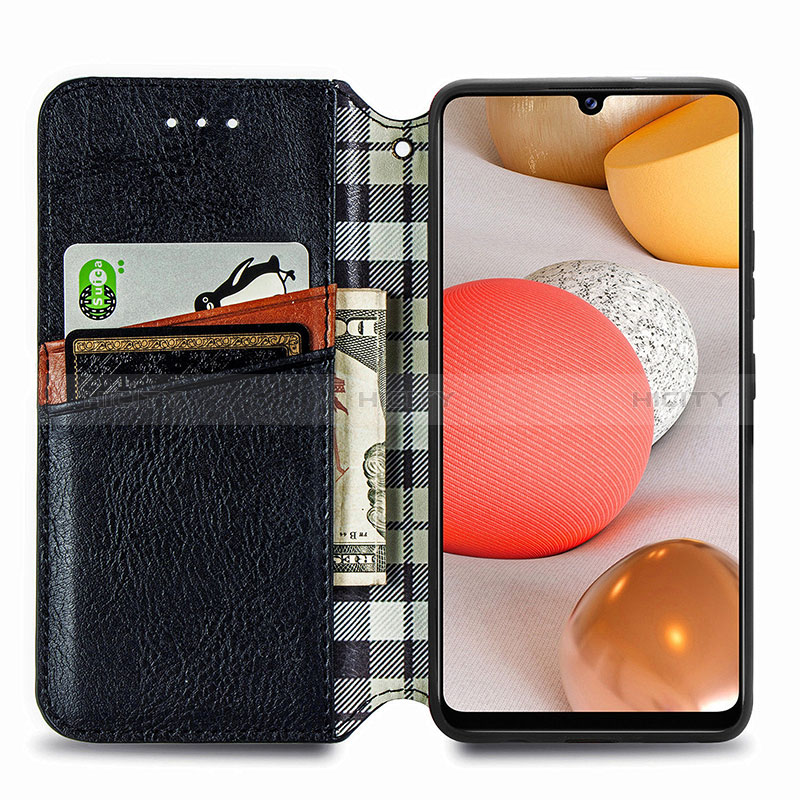 Handytasche Stand Schutzhülle Flip Leder Hülle S01D für Samsung Galaxy A42 5G