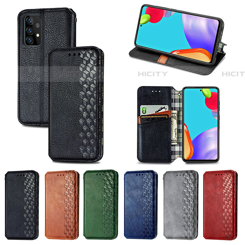 Handytasche Stand Schutzhülle Flip Leder Hülle S01D für Samsung Galaxy A52 4G