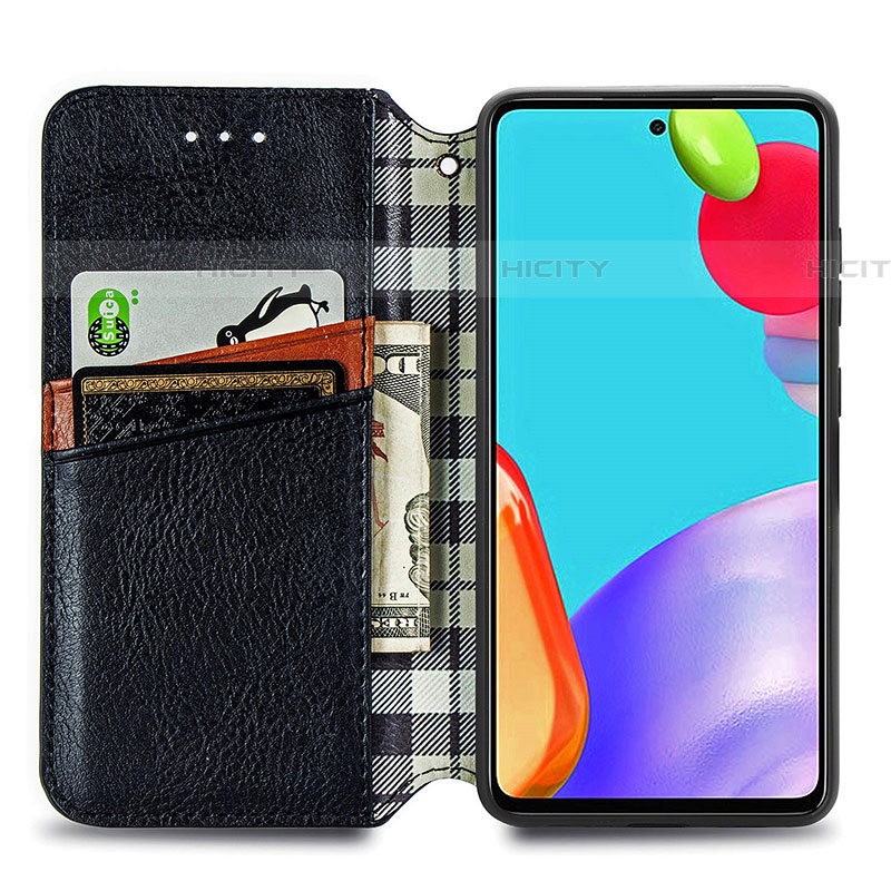 Handytasche Stand Schutzhülle Flip Leder Hülle S01D für Samsung Galaxy A52 5G groß