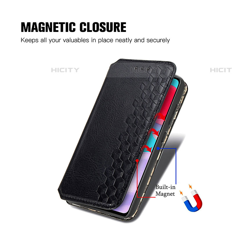 Handytasche Stand Schutzhülle Flip Leder Hülle S01D für Samsung Galaxy A52 5G groß