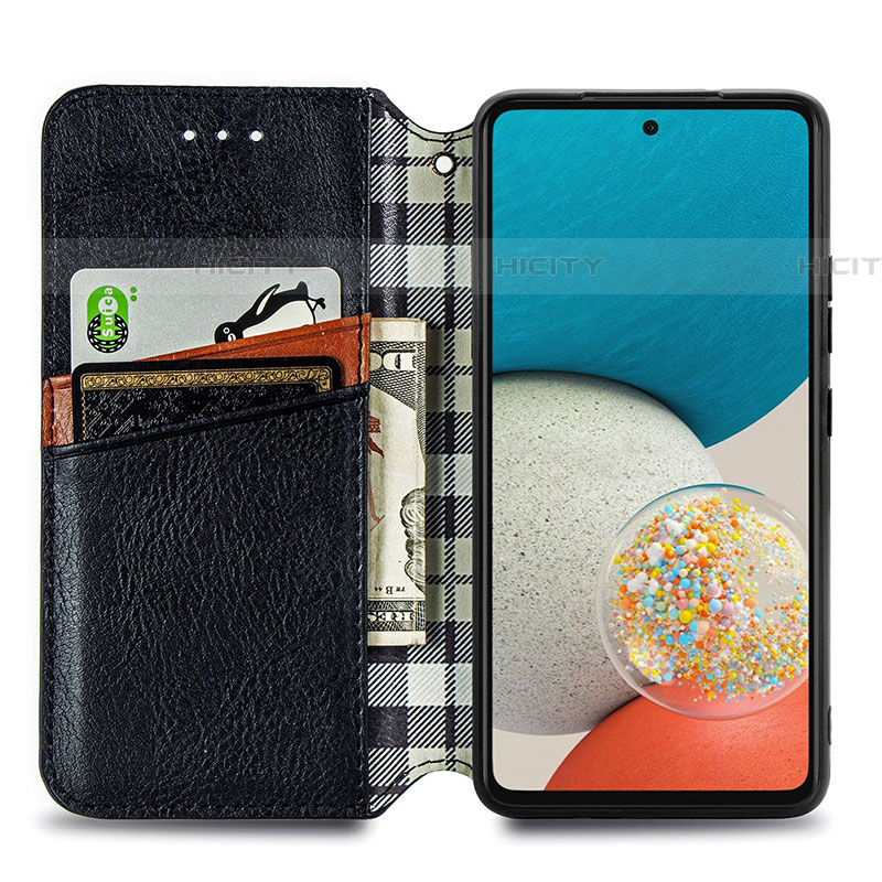 Handytasche Stand Schutzhülle Flip Leder Hülle S01D für Samsung Galaxy A53 5G groß