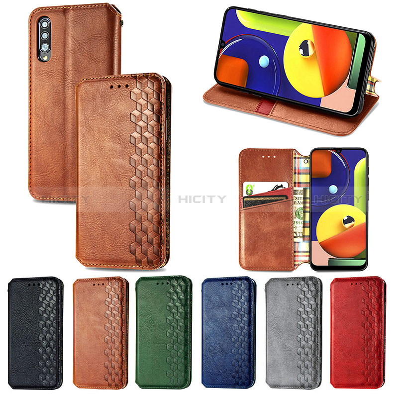 Handytasche Stand Schutzhülle Flip Leder Hülle S01D für Samsung Galaxy A70S