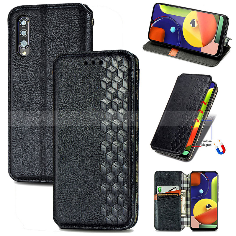 Handytasche Stand Schutzhülle Flip Leder Hülle S01D für Samsung Galaxy A70S