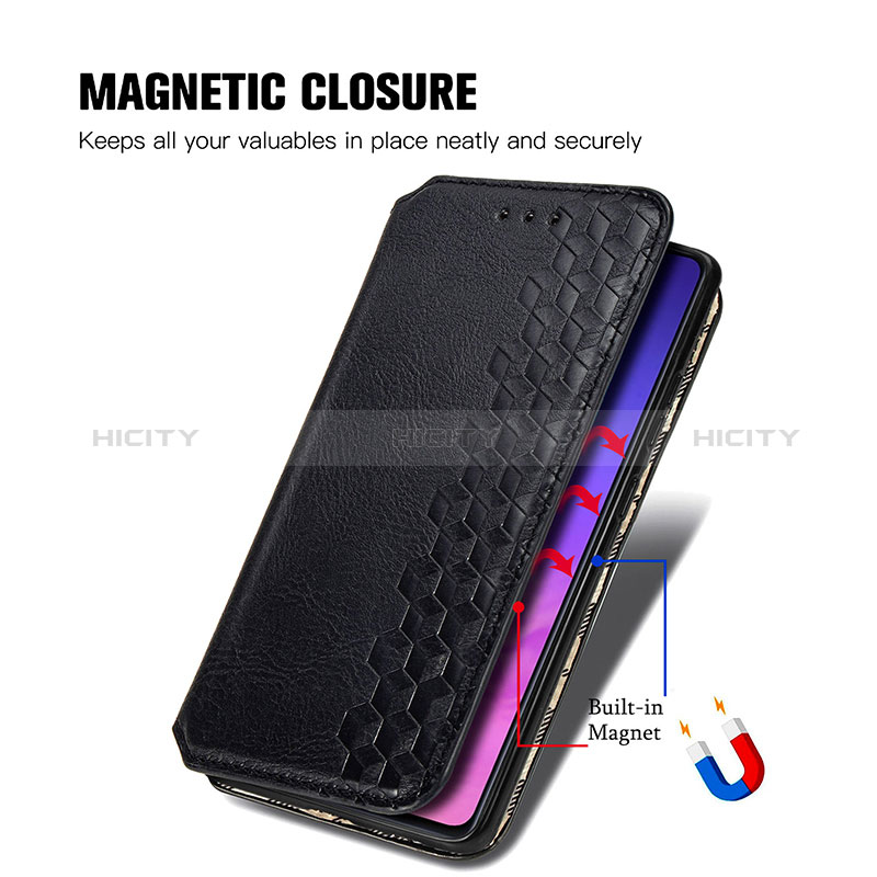 Handytasche Stand Schutzhülle Flip Leder Hülle S01D für Samsung Galaxy A91 groß