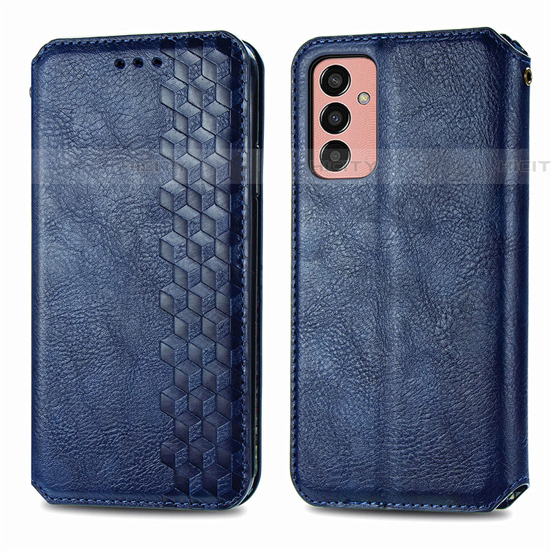 Handytasche Stand Schutzhülle Flip Leder Hülle S01D für Samsung Galaxy F13 4G Blau Plus