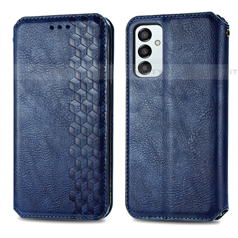 Handytasche Stand Schutzhülle Flip Leder Hülle S01D für Samsung Galaxy F23 5G Blau Plus