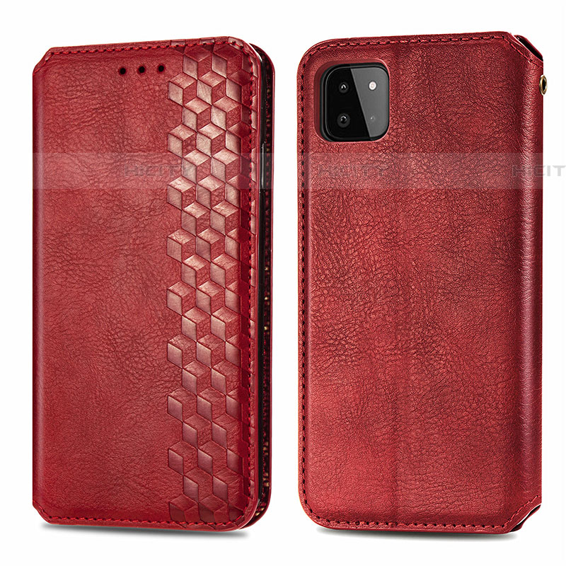 Handytasche Stand Schutzhülle Flip Leder Hülle S01D für Samsung Galaxy F42 5G Rot Plus