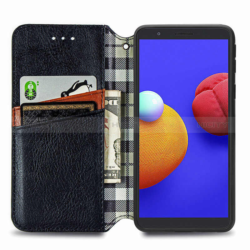 Handytasche Stand Schutzhülle Flip Leder Hülle S01D für Samsung Galaxy M01 Core