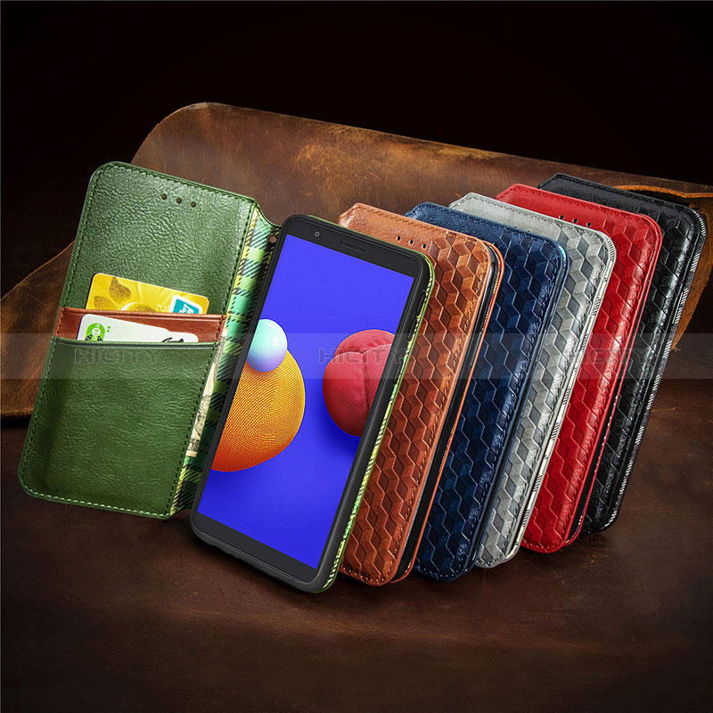 Handytasche Stand Schutzhülle Flip Leder Hülle S01D für Samsung Galaxy M01 Core